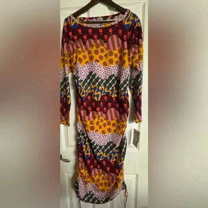 Target women's Latino Heritage Month cinch drawstring dress XXL abstract geometr